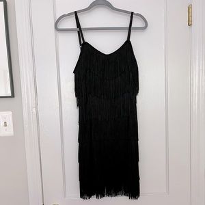 XL black chic flapper dress